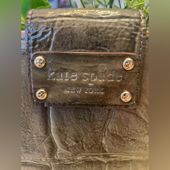 Kate Spade Rialto Place Neda Clutch / Olive Green Croc-Embossed / Vintage - Picture 3 of 11